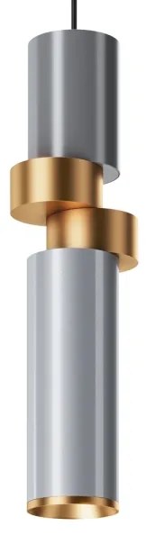 Maytoni MOD303PL-01CFL2 - Csillár zsinóron PALETTE 1xGU10/40W/230V szürke/arany