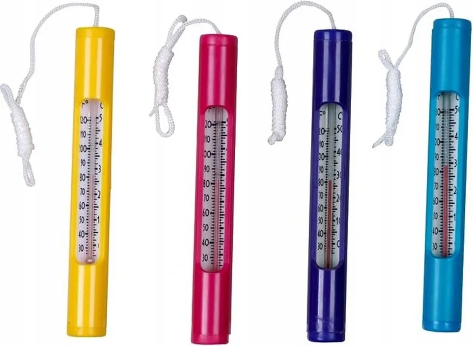 Nem úszó hőmérő zsinórral fekete, sötétkék-lila