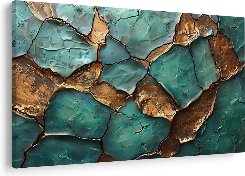 Kép - Zöld-arany festés (90x60 cm)