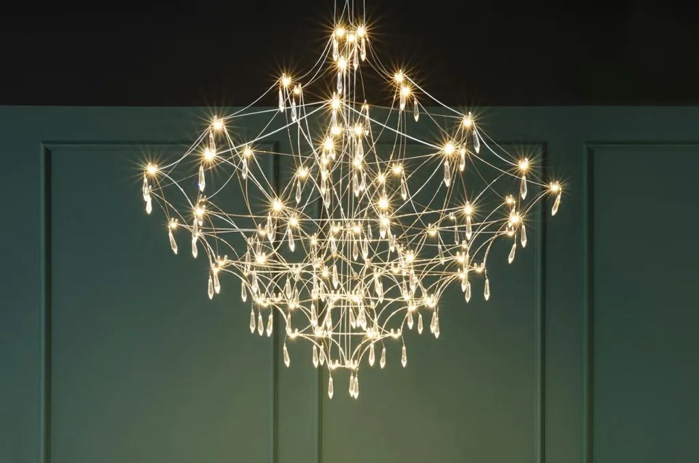 KING HOME MSE1501100128 CONSTELATION Modern Led Függesztett Lámpa Átlátszó, Arany LED IP20