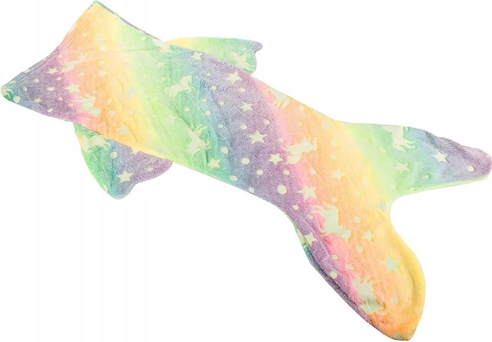 Verk 24550 Sellő világító takaró 105 x 42 cm szivárvány