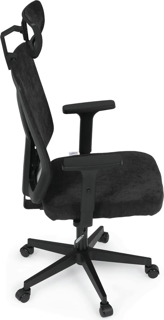 KA-W3137 fekete szövet irodai szék hinta mechanizmussal