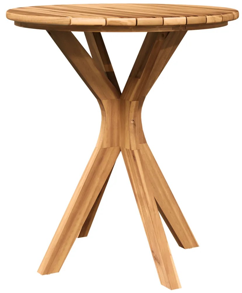 Kerti Bistroasztal Ø70x75 cm Tömör Tíkfa