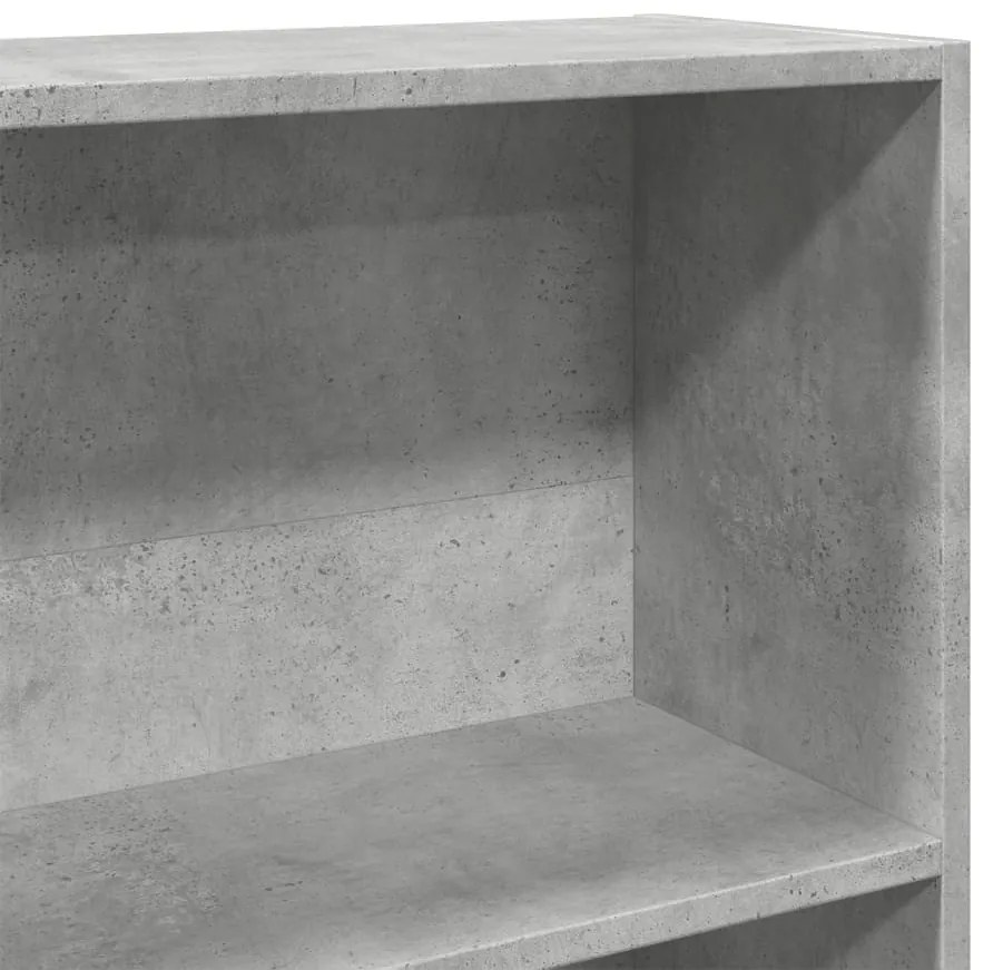 betonszürke szerelt fa könyvespolc 80 x 24 x 143 cm