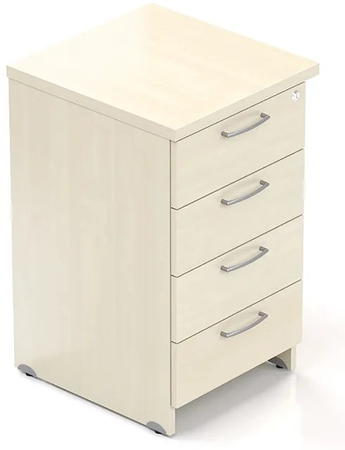 Visio konténer 50 x 47 cm - 4 fiókos, juhar