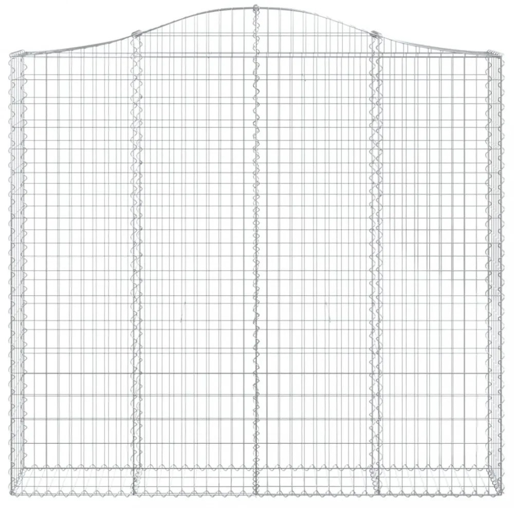 6 db íves horganyzott vas gabion kosár 200x30x180/200 cm