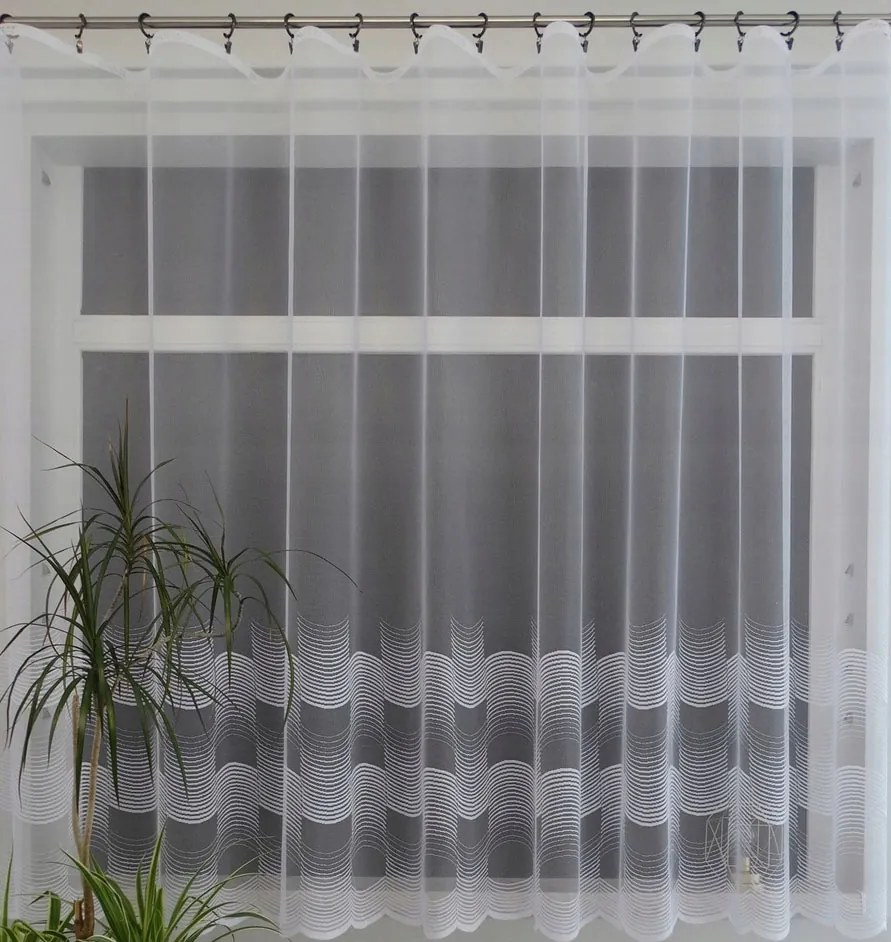 Mg Függöny jacquard 34167 Fehér 180cm magas pol 0,5m