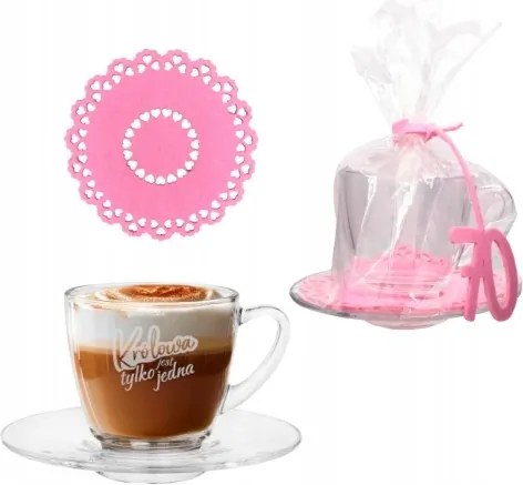 Csésze filc alátét szett 70 Születésnap A királynő csak egy van