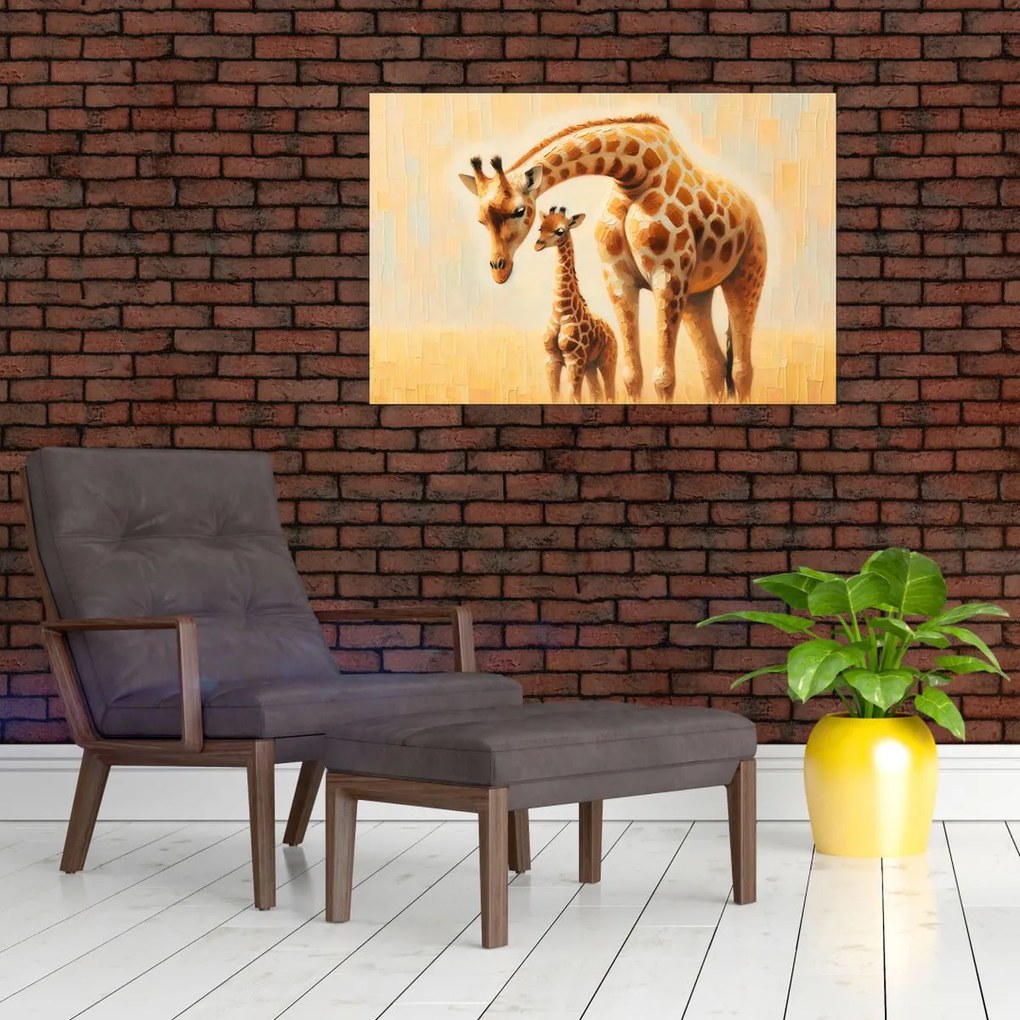 Kép - Zsiráfok (90x60 cm)