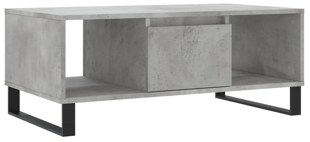 Betonszürke szerelt fa dohányzóasztal 90x50x36,5 cm