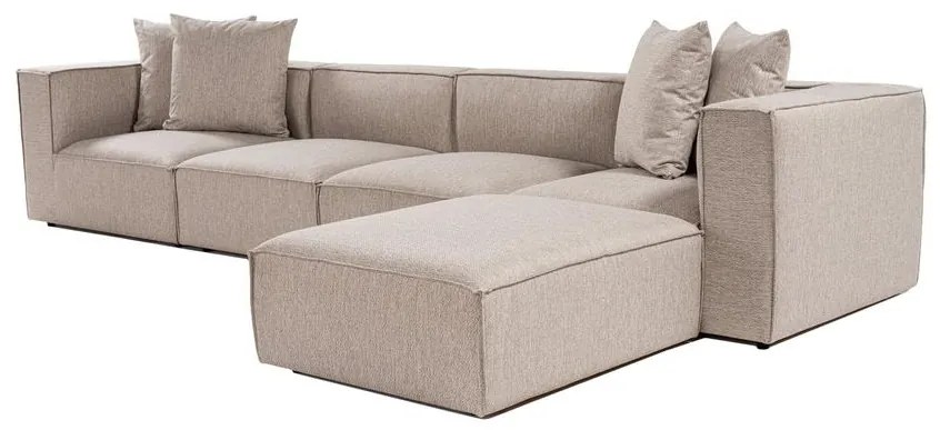 Sarokkanapé Sora (L1-O1-O1-1R-POUFFE ) - Homok Bézs