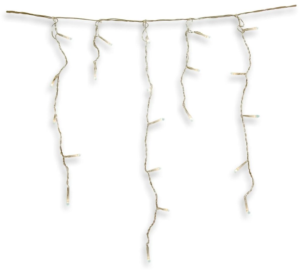 Karácsonyi LED fényfüzér jégcsap 10 m 400 db dióda | hideg fehér