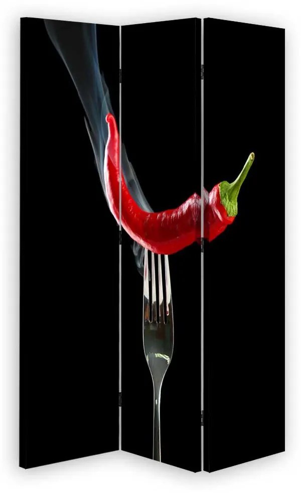 Gario Paraván Chili paprika villán Méret: 180 x 170 cm, Kivitelezés: Forgó paraván 360°