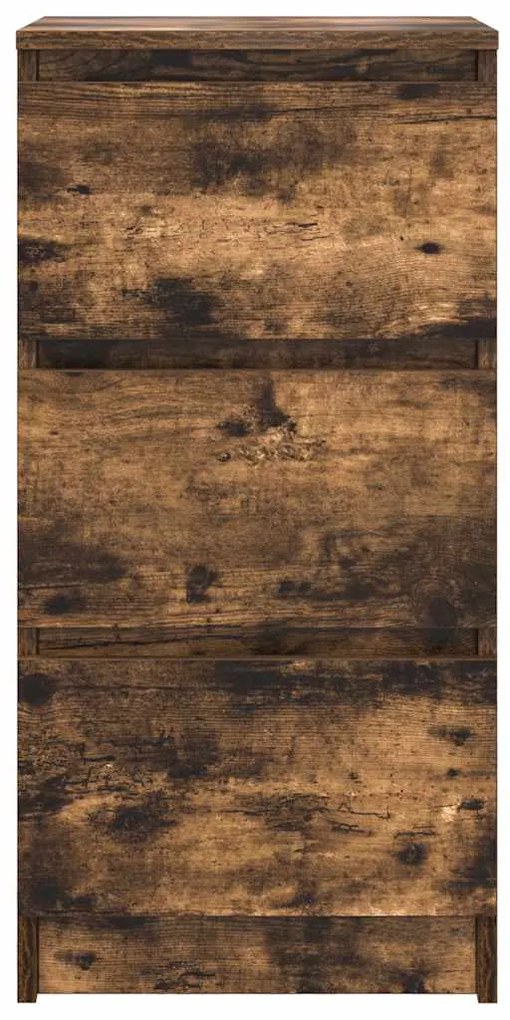 füstös tölgy színű szerelt fa tálalószekrény 37,5x35x76 cm
