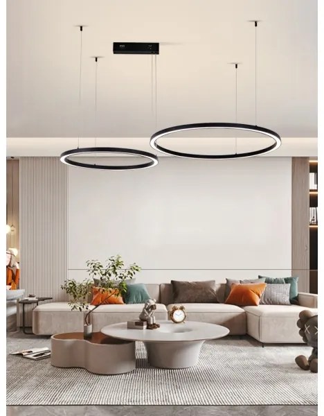 Immax NEO 07216L - LED dimmelhető FINO csillár 93W/230V 60/80cm fekete Tuya+DO