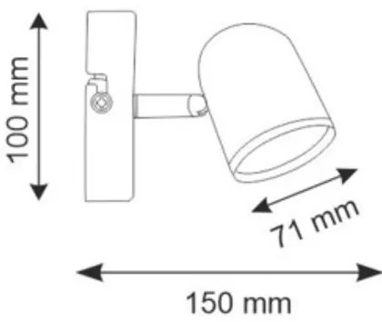 LED Fali spotlámpa RAWI LED/4,2W/230V fekete