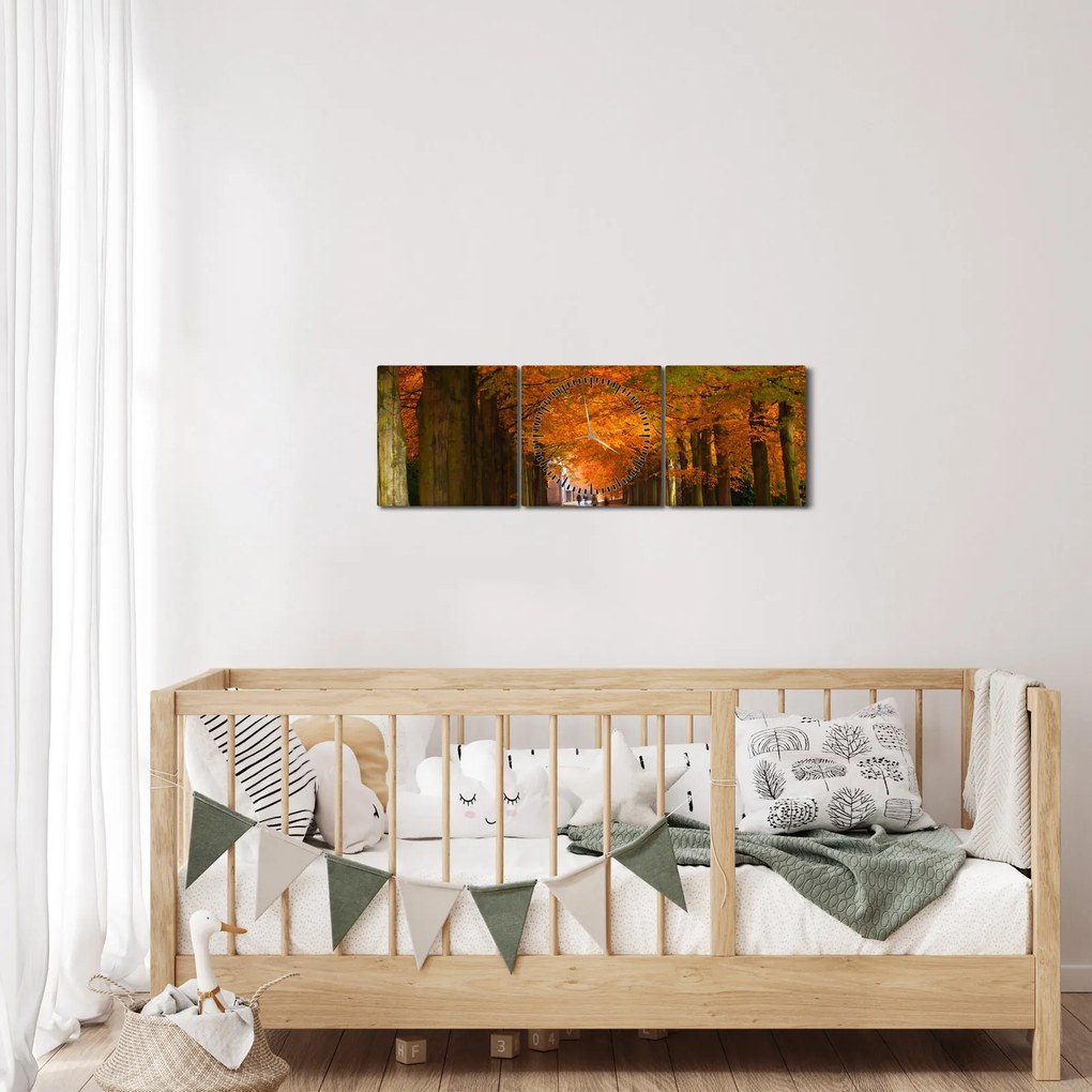 Kép - A Avenue of fák ősszel (órával) (90x30 cm)
