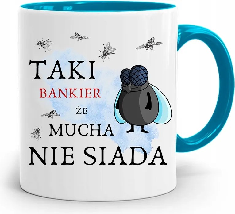 Bankárnak Kék Bögre Születésnapi Ajándék fényképes nyomtatással