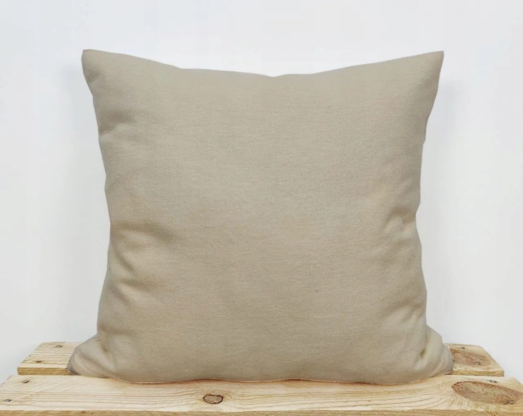 Pamut flanel párnahuzat 40x40 Egyszínű bézs cafe late