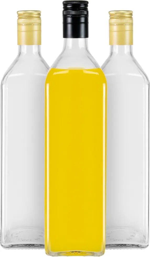 10x Üvegpalackok Marasca Színtelen 1l olaj tinktúra ecet szirup 1000ml