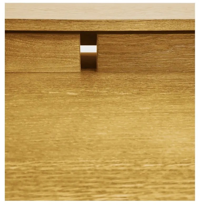 Szekreter típusú íróasztal tölgyfa dekorral 44x115 cm Carteret – Woodman