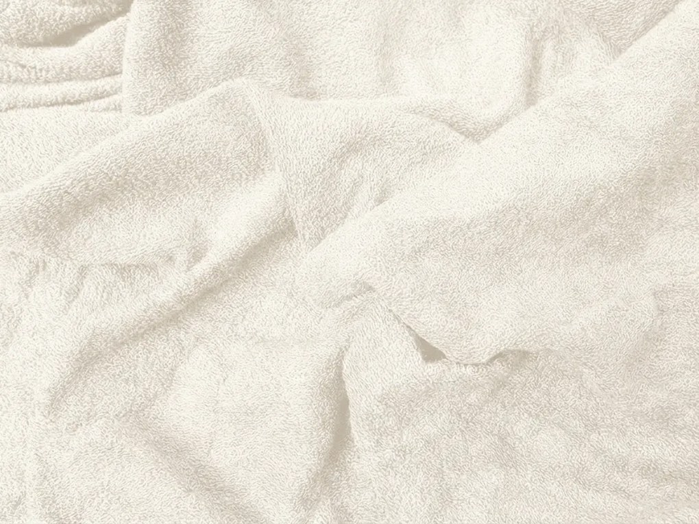 Frottír gumis lepedő EXCLUSIVE világos krémszínű 90 x 200 cm