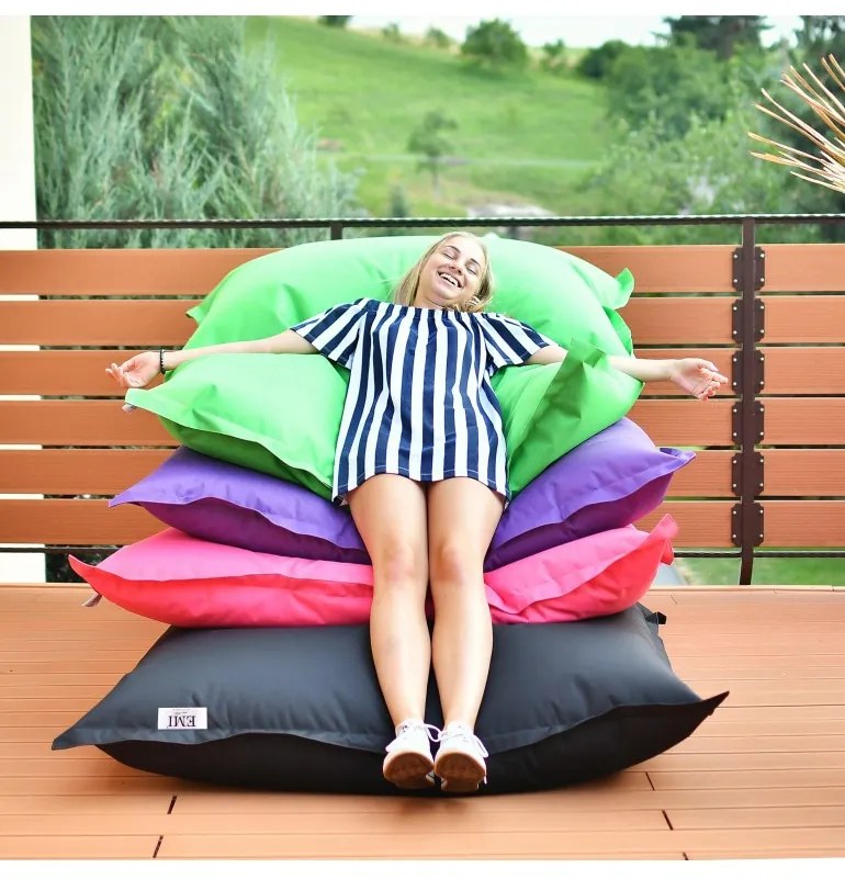 EMI fekete nylon babzsákfotel