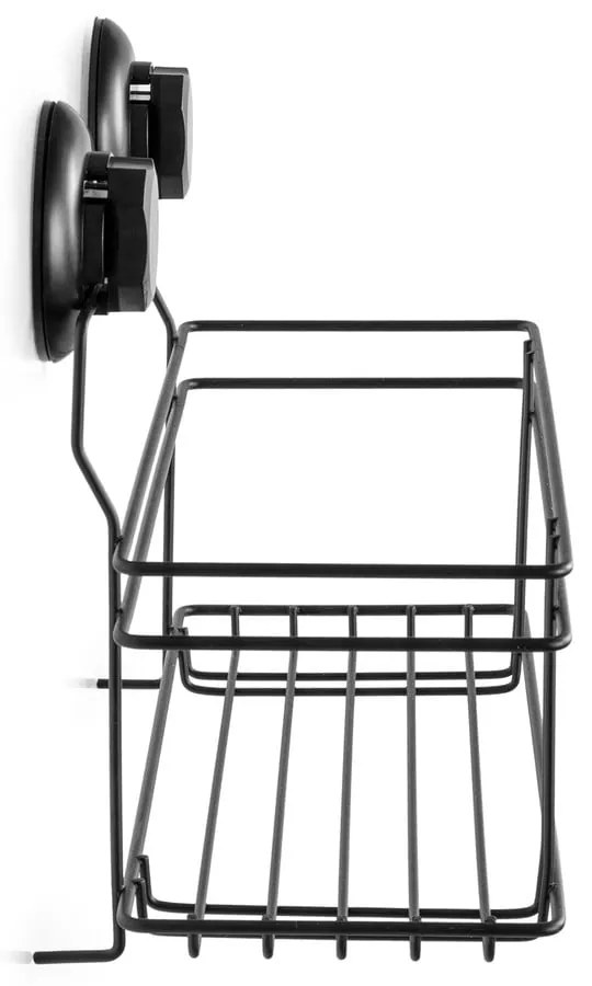Bestlock Black All Purpose Holder fekete öntapadós fürdőszobai polc, 30 x 20,5 cm - Compactor