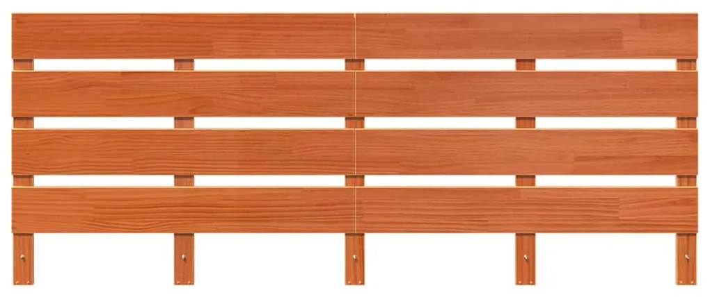 Fejtámla fejtámlával Viaszbarna 200.5 x 3 x 80 cm Tömör fenyőfa