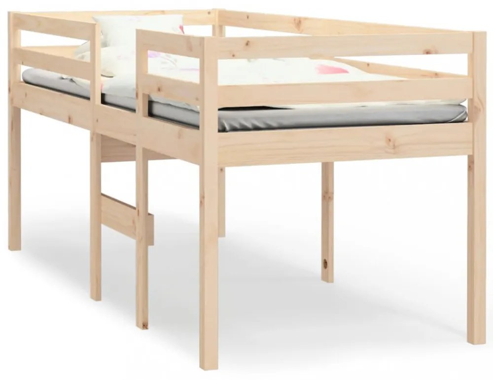 tömör fenyőfa magasított ágy 90x190 cm