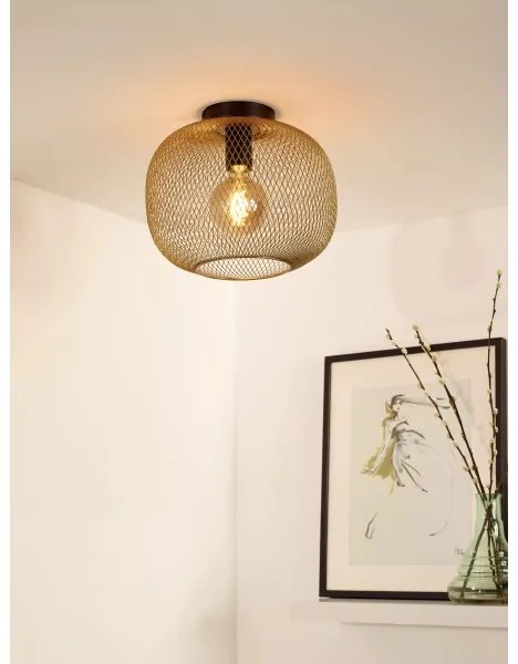 Lucide 45185/30/02 - Mennyezeti lámpa MESH 1xE27/40W/230V sárgaréz