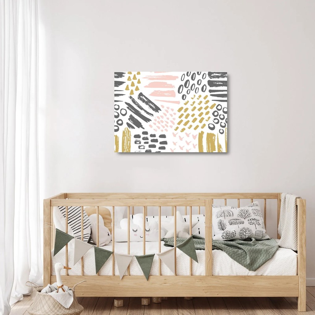 Üveg kép - Absztrakt stroke-ok (70x50 cm)