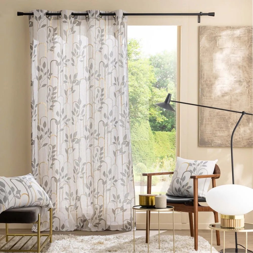 Szürke függöny 140x240 cm Roseris – douceur d'intérieur