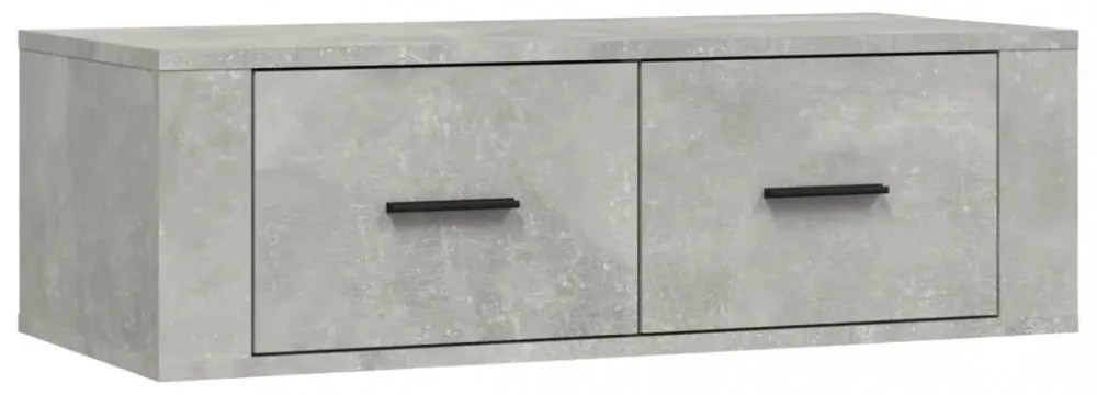 betonszürke szerelt fa függő TV-szekrény 80 x 36 x 25 cm