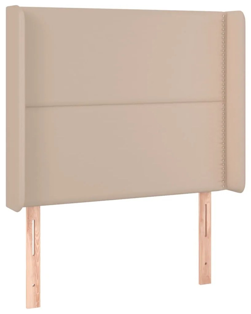 cappuccino műbőr LED-es fejtámla 93x16x118/128 cm