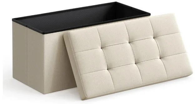 Taburette tárolóhellyel OTTOMAN 76x38 cm, krém