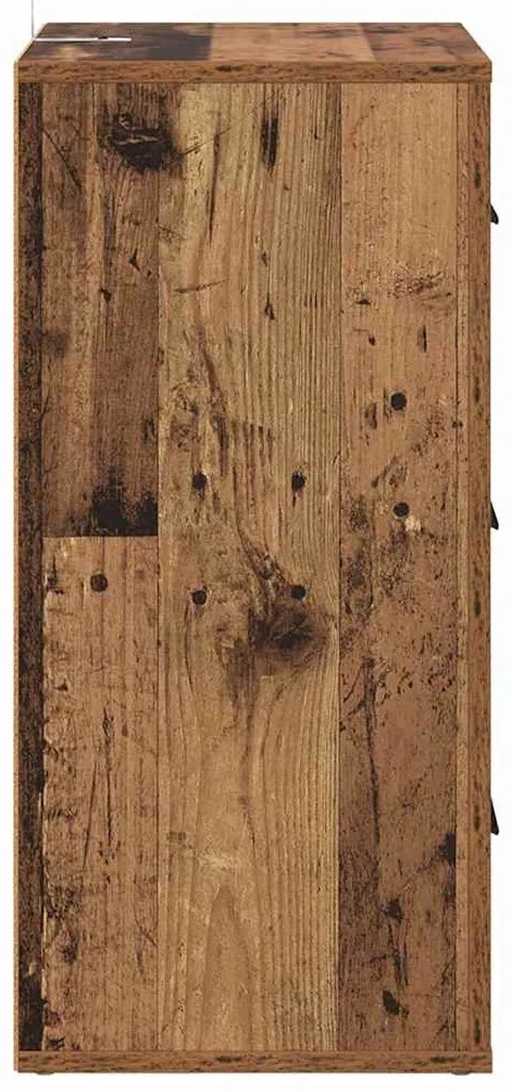 Széf fiókkal Régi fa 40 x 33 x 70 cm Faanyag