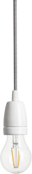 RENDL FABIO függesztő készlet fekete/fehér porcelán 230V LED E27 15W