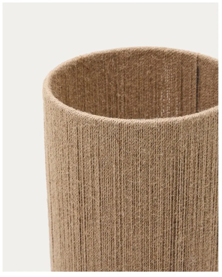 Sötét natúr színű akácfa asztali lámpa (magasság 43 cm) Kor – Kave Home