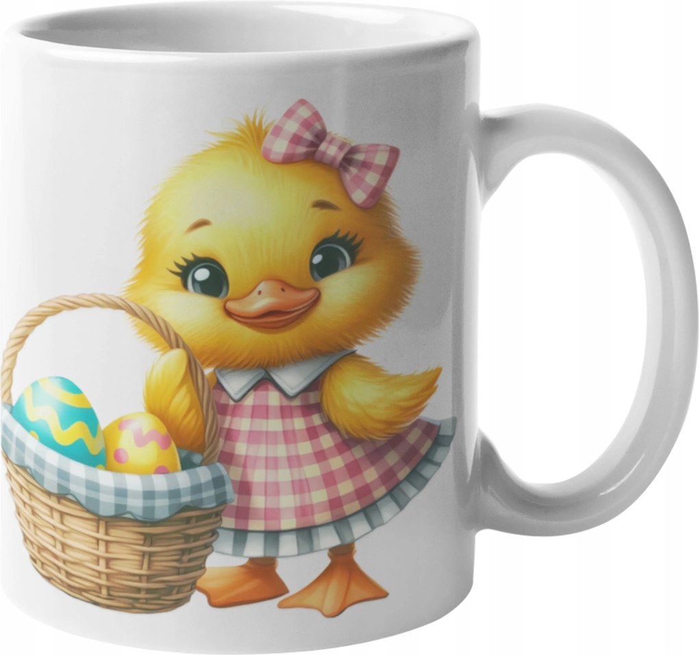 Húsvéti Ajándék Húsvétra Nyuszi Mintás Bögre Csirkével