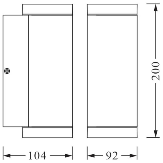 Ledvance - Kültéri fali lámpa BEAM 2xGU10/35W/230V IP44