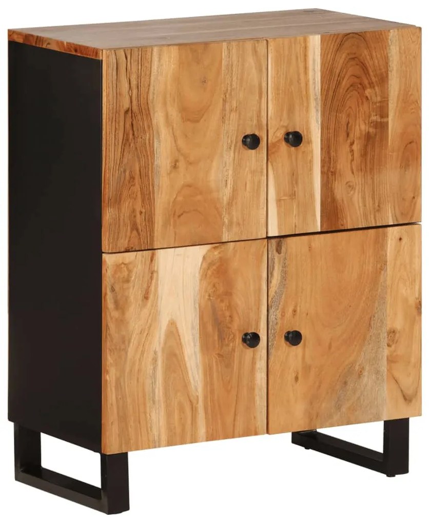 tömör akácfa tálalószekrény 4 ajtóval 60 x 33 x 75 cm