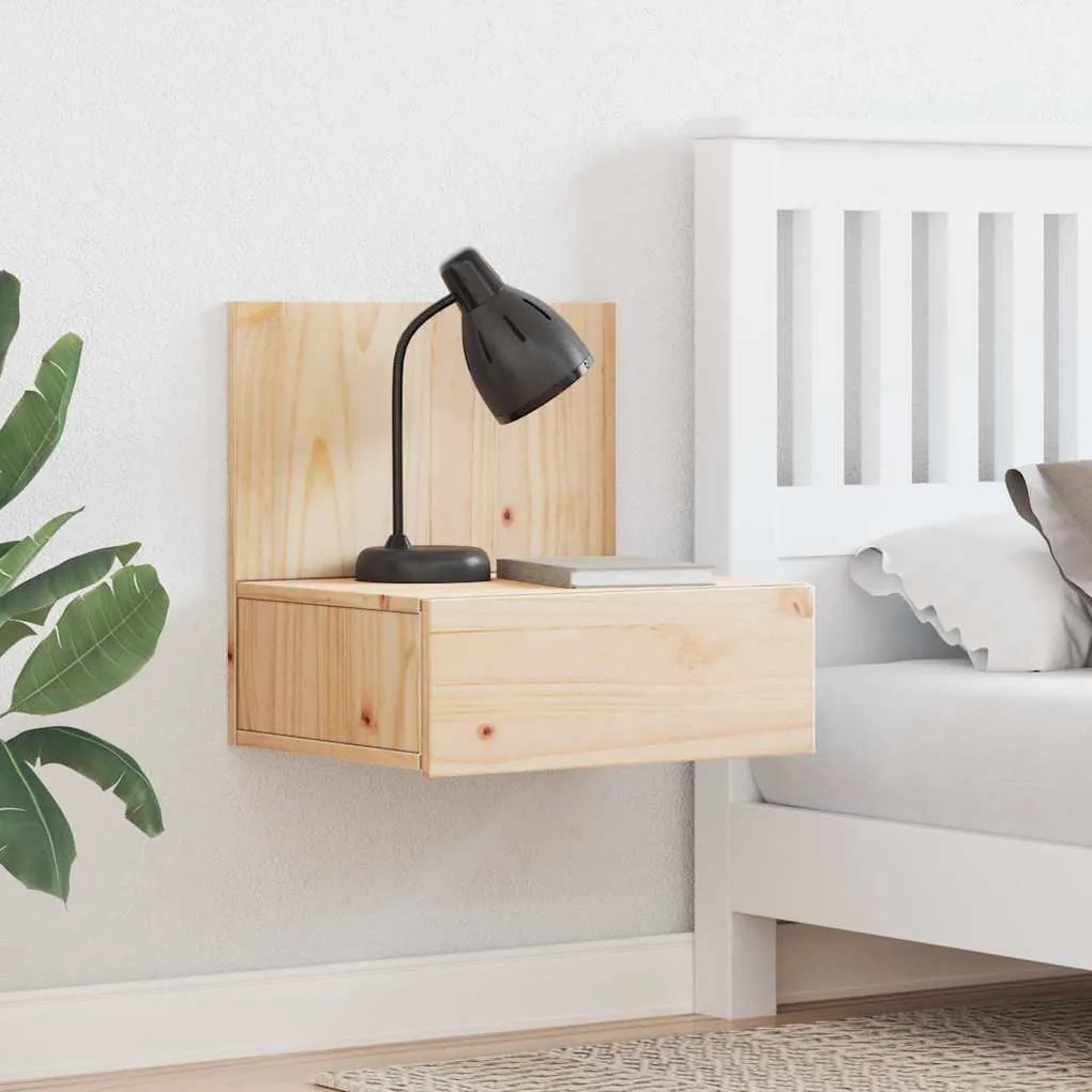 Éjjeli asztal 2 pcs Barna 42 x 32.5 x 40 cm Tömör fenyőfa