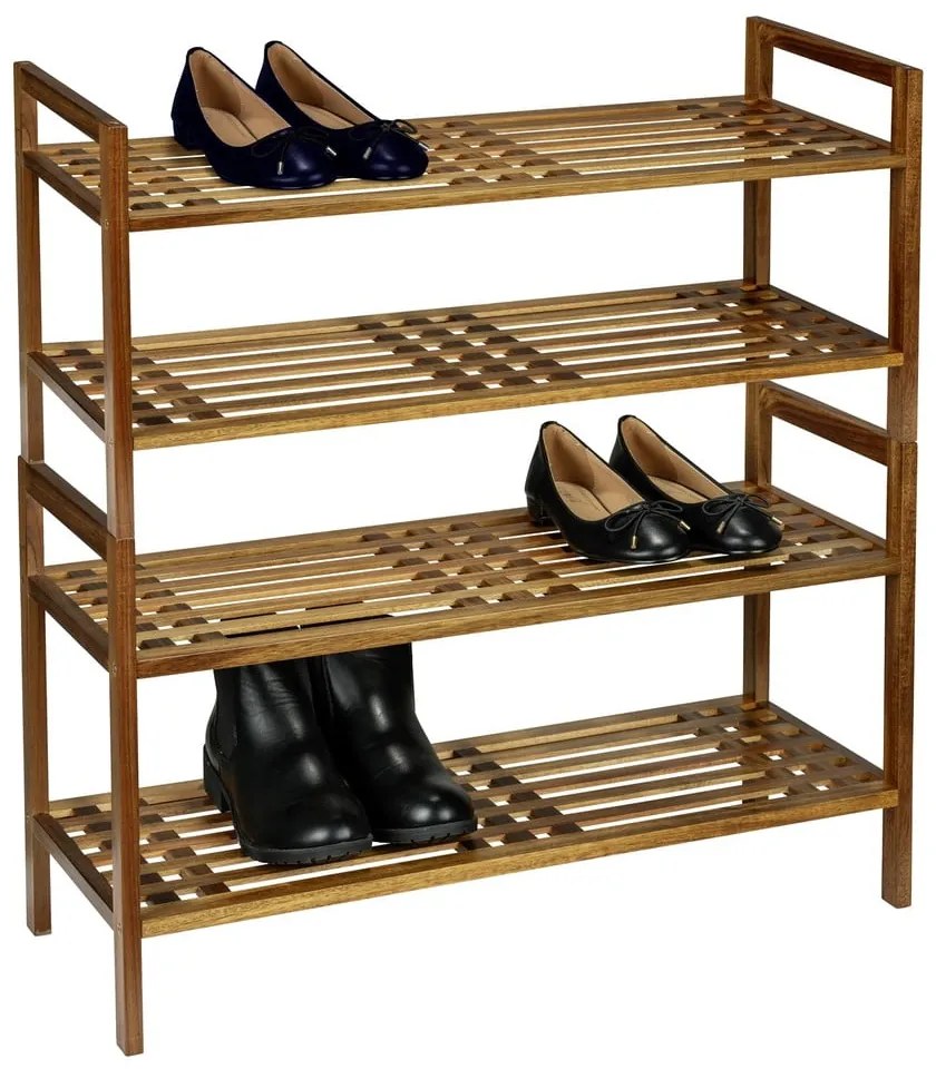 Natúr színű akácfa cipőtartó állvány 69x40,5x27 cm Fondi – Wenko