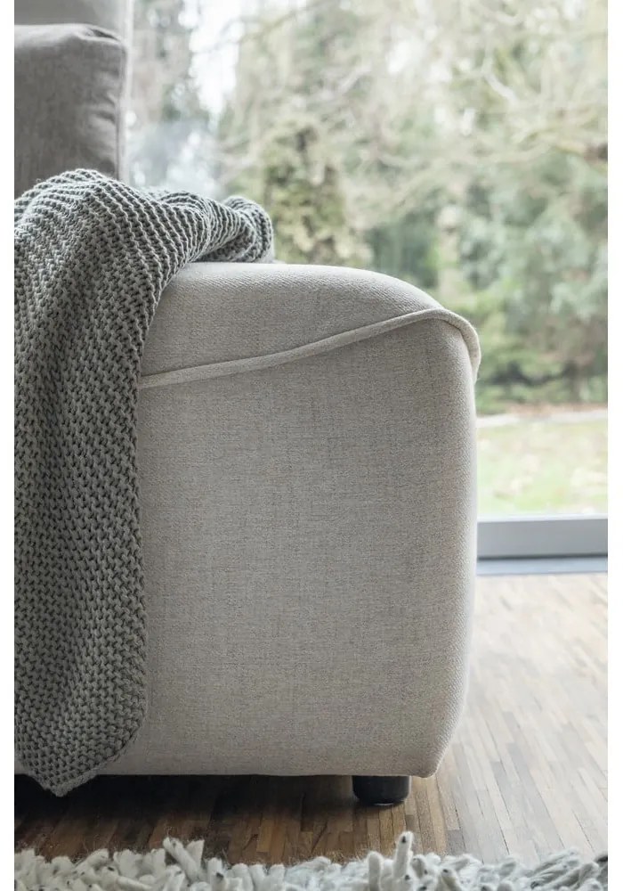 Krémszínű kinyitható sarokkanapé ("U" alakú) Homely Tommy – Miuform