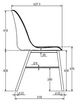 Whistler sárga étkezőszék - Unique Furniture