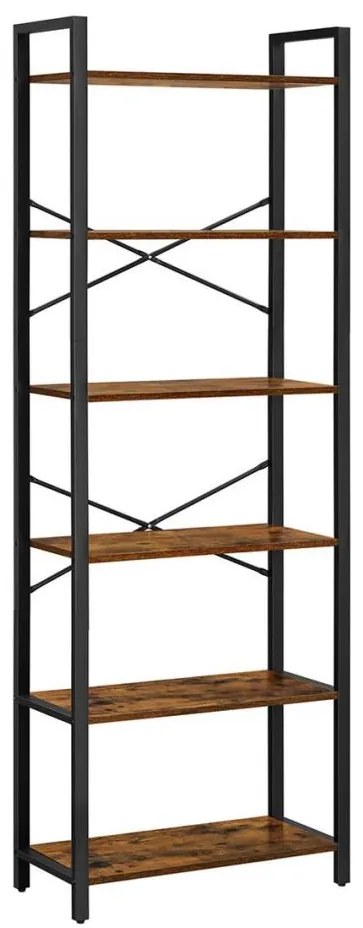 NAVARO könyvespolc barna/fekete