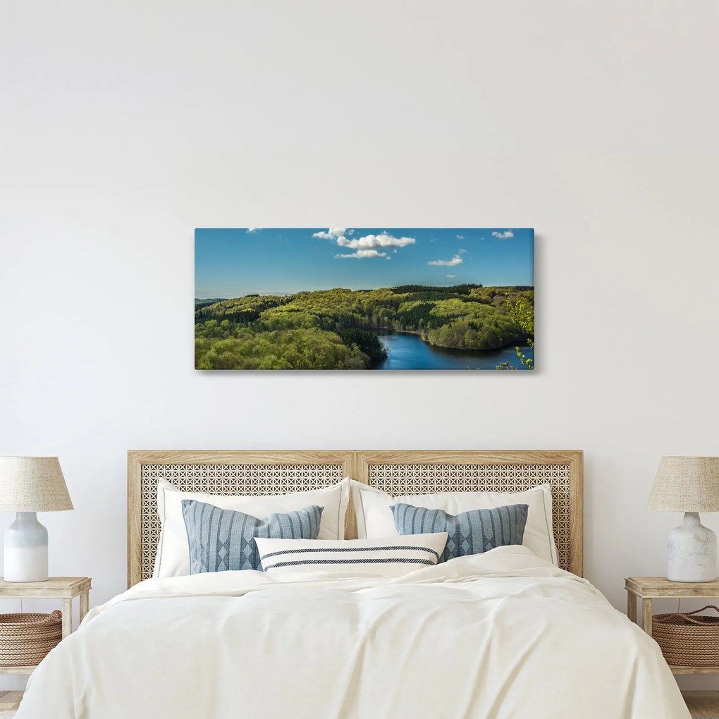 Kép - Tó az erdőben (120x50 cm)