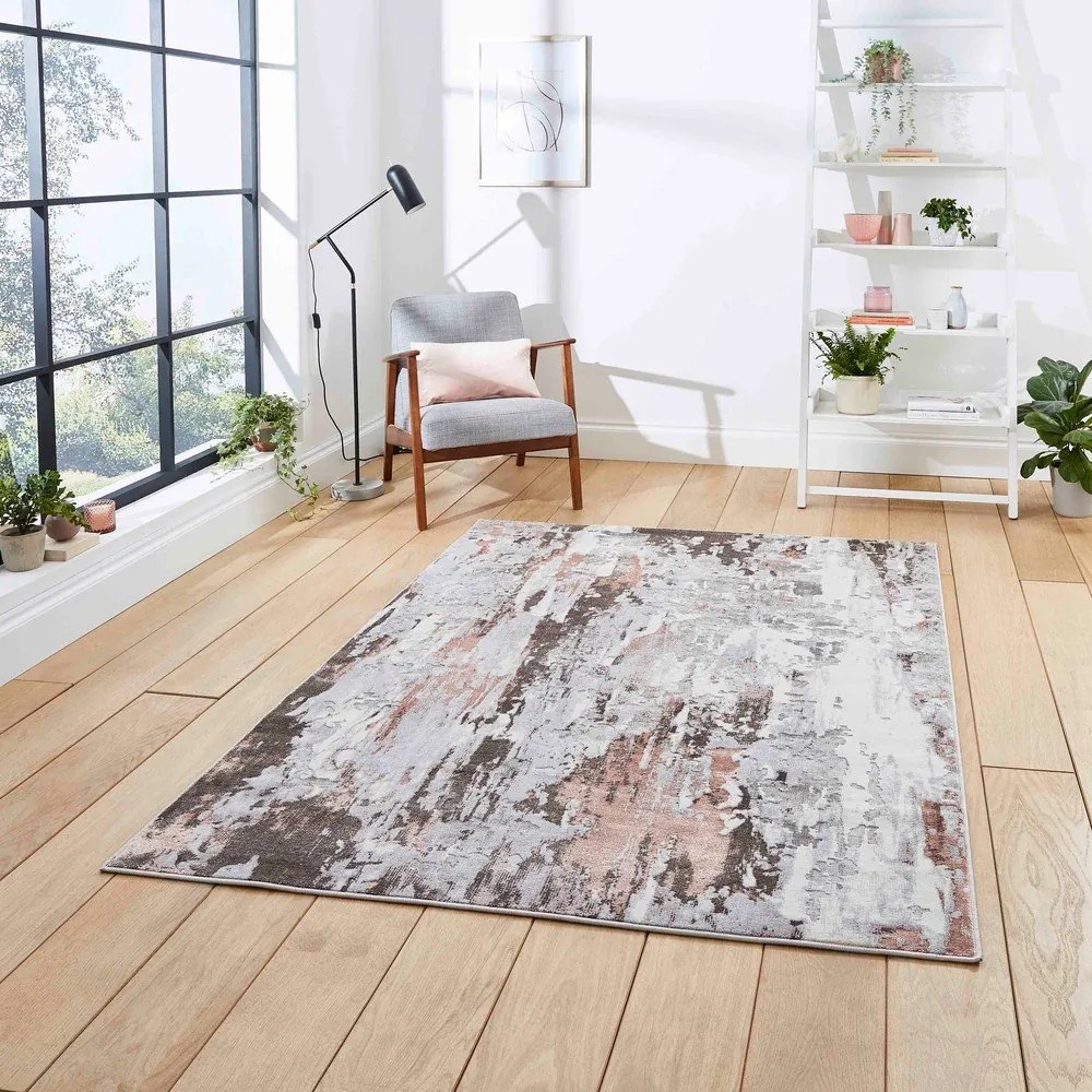 Apollo szürke-rózsaszín szőnyeg, 160 x 220 cm - Think Rugs