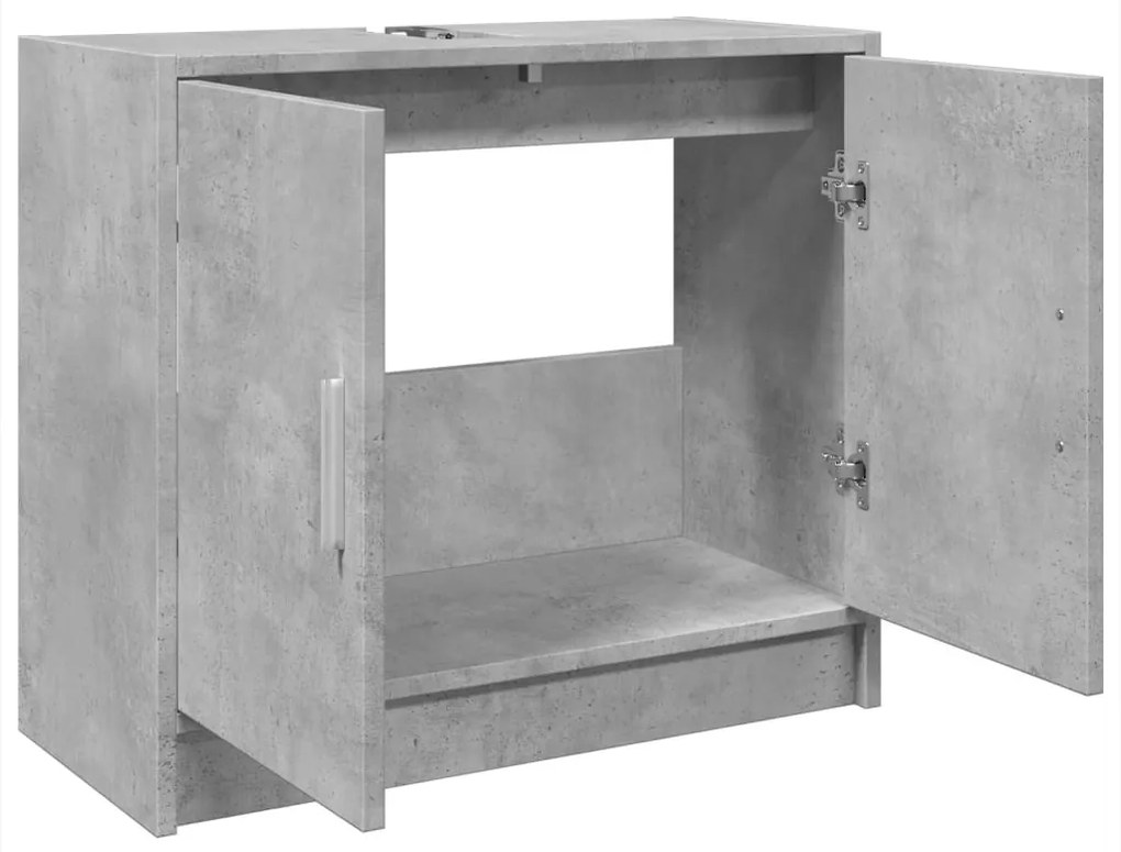 Betonszürke szerelt fa mosdószekrény 63 x 29 x 55 cm